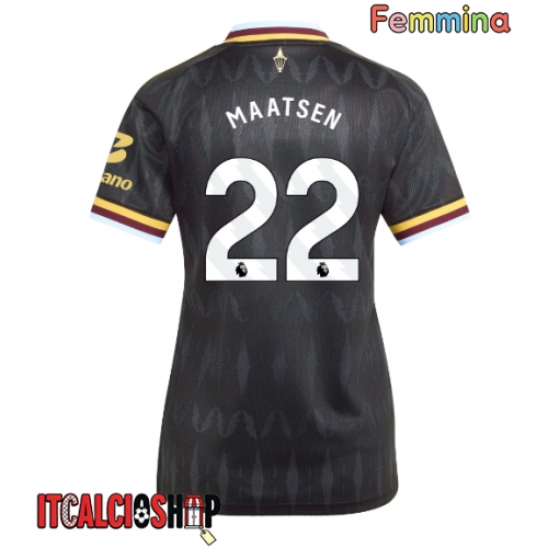 Aston Villa Ian Maatsen #22 Seconda Maglia Femmina 2026-27 Manica Corta